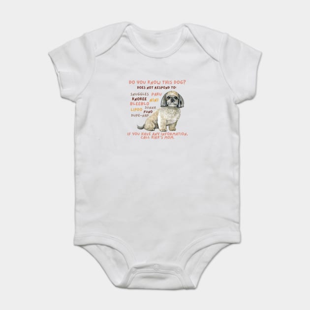 Leftover Dog Poster - Kirk - fundraiser Baby Bodysuit by Stars Hollow Mercantile